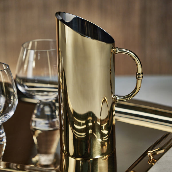 Azalea Gold Tall Pitcher - Pitcher Detail | Bone & Brass