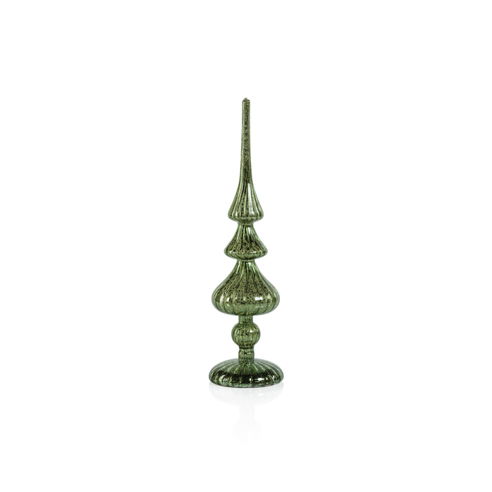 Azenor Green LED Tabletop Finials, Set of 2 | Bone & Brass