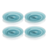 Azur Alabaster Glass Charger Plates, Set 4 - Plate Top View | Bone & Brass
