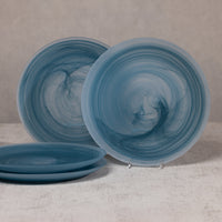 Azur Alabaster Glass Dinner Plates, Set 4 - Plate Side View | Bone & Brass