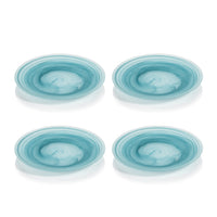 Azur Alabaster Glass Salad Plates, Set 4 - Plate Top View | Bone & Brass
