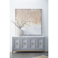 Allen Dove Gray Media Sideboard