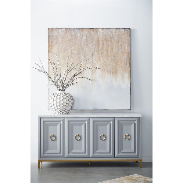Allen Dove Gray Media Sideboard