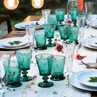 Emerald Green Bee Tumblers Set of 6