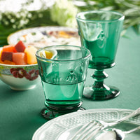 Bee Wine Glass Emerald Set-6 - Glass Bowl Detail | Bone & Brass