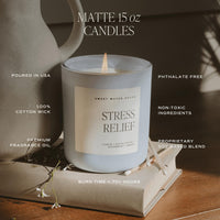 Boy Mama Soy Candle - Blue Matte Jar - 15 oz (Palo Santo Patchouli) - Candle Label Detail | Bone & Brass