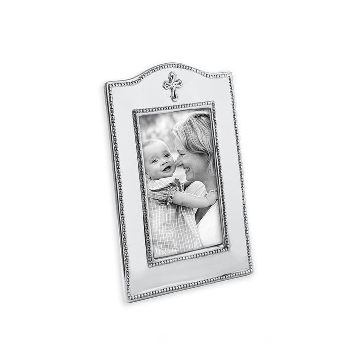 Baby Cross 4 x 6 Silver Picture Frame | Bone & Brass