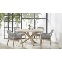 Bally Teak Outdoor Dining Table Lazy Susan - Table Top View | Bone & Brass