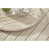 Bally Teak Outdoor Dining Table Lazy Susan - Table Top View | Bone & Brass