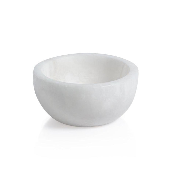 Baltic Small White Alabaster Bowls, Set 2 | Bone & Brass