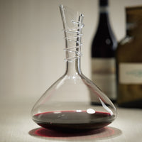 Barclay Hand Made Glass Wine Decanter - Decanter Stopper Detail | Bone & Brass