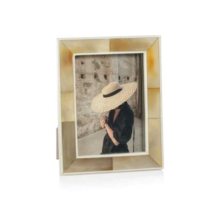 Bastia Natural Horn & Bone Photo Frame | Bone & Brass