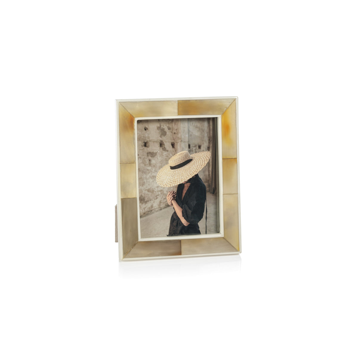 Bastia Natural Horn & Bone Photo Frame | Bone & Brass