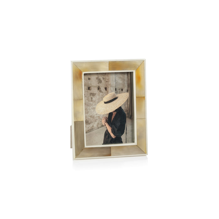 Bastia Natural Horn & Bone Photo Frame | Bone & Brass