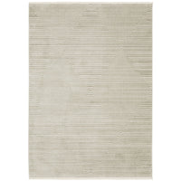 Bauer Beige & Ivory Casual Rug with geometric square pattern, made from recycled PET yarn.