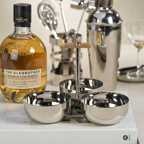 Bayeux Serving Condiment Set with Horn Trim - Dish Detail | Bone & Brass