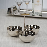 Bayeux Serving Condiment Set with Horn Trim - Dish Top View | Bone & Brass
