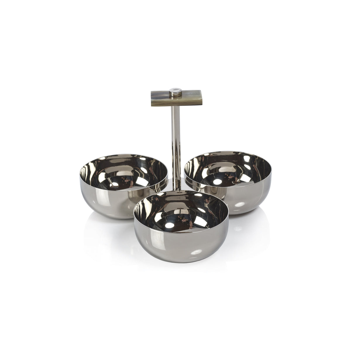 Bayeux Serving Condiment Set with Horn Trim | Bone & Brass