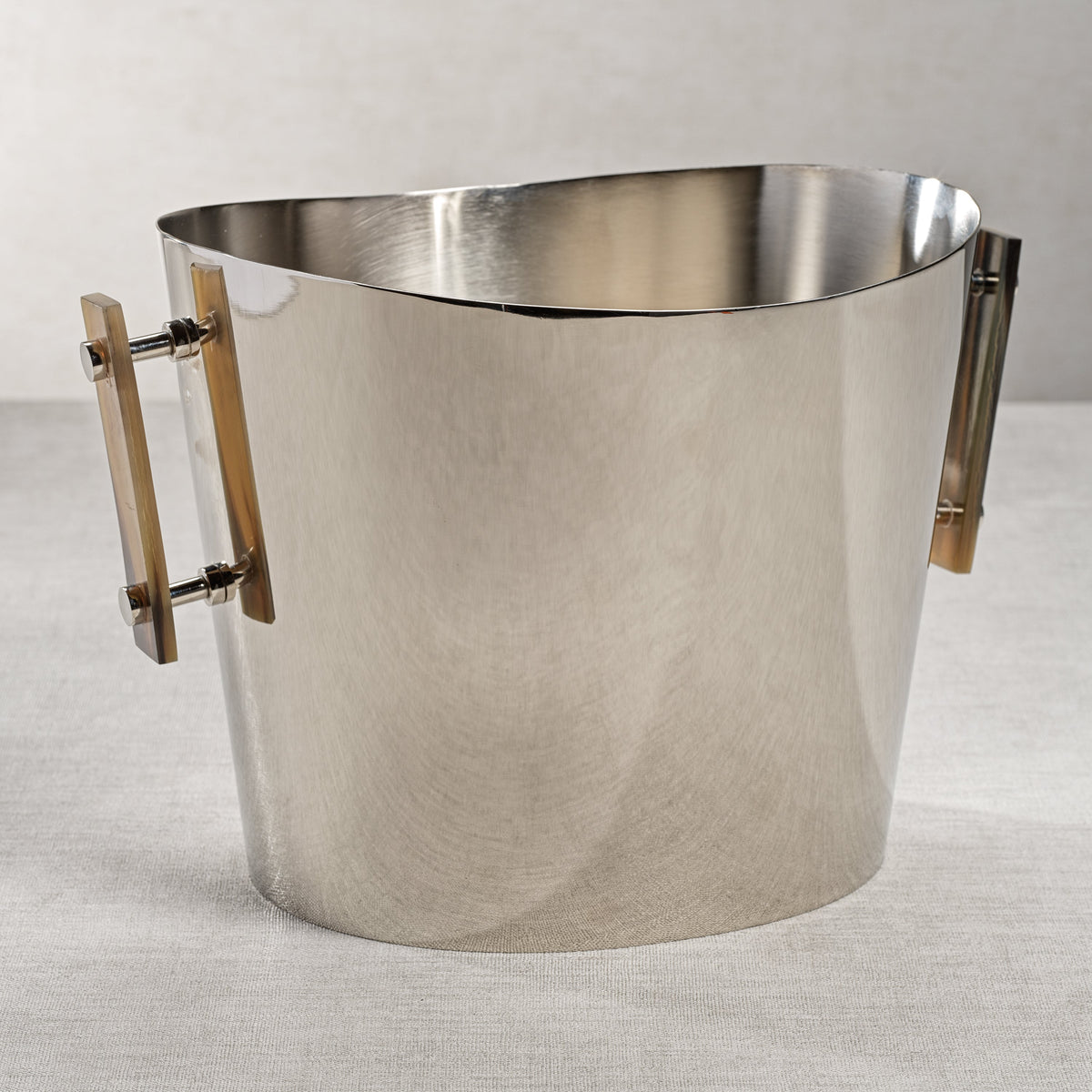 Bayeux Wine Cooler / Ice Bucket Horn Handles - Ice Bucket Detail | Bone & Brass