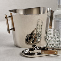 Bayeux Wine Cooler / Ice Bucket Horn Handles - Ice Bucket Side View | Bone & Brass