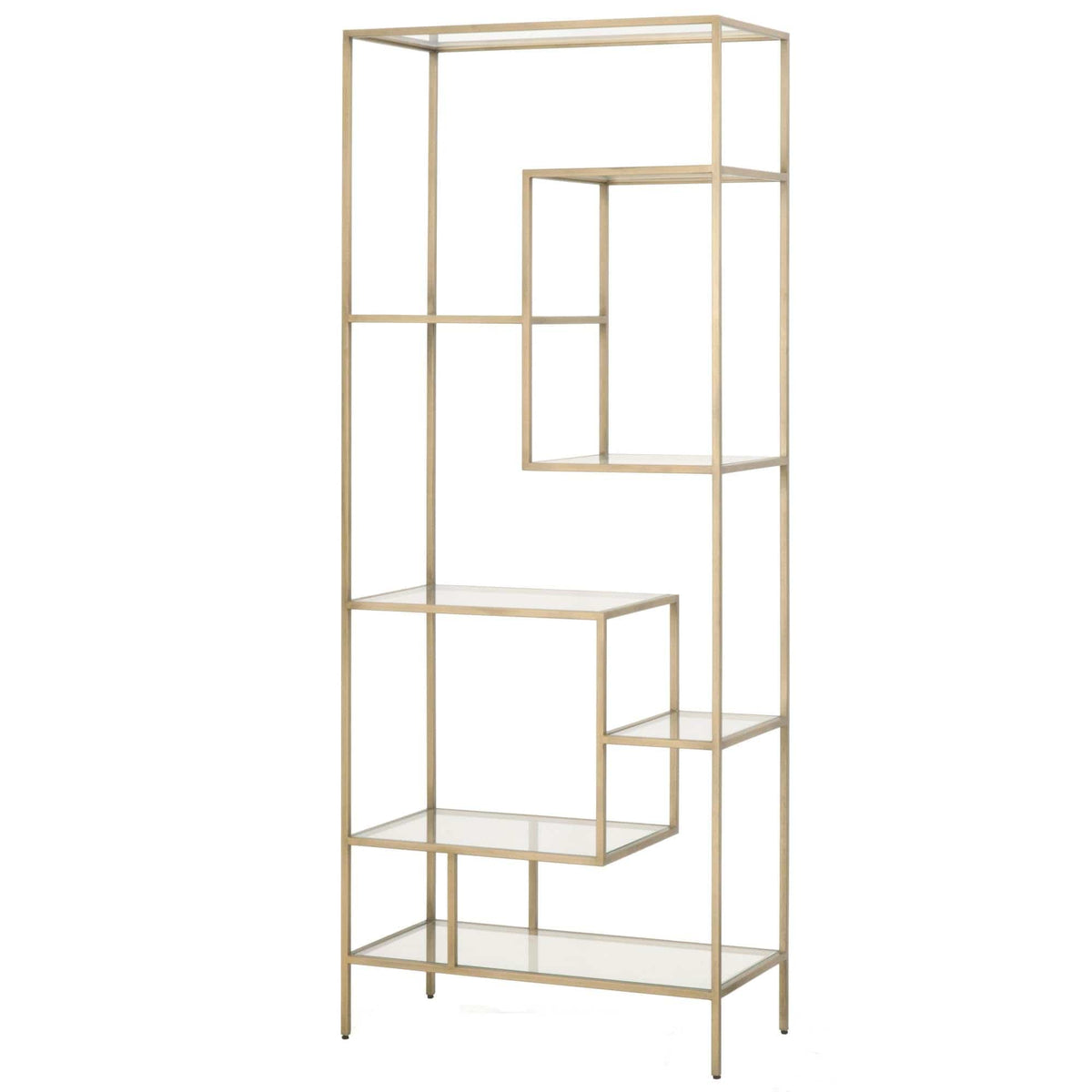Bozeman Brass Tall Tiered Bookcase