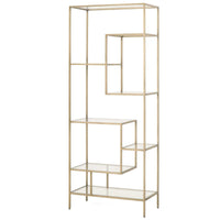 Bozeman Brass Tall Tiered Bookcase