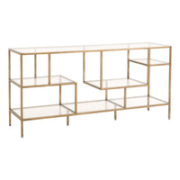 Bozeman Low Brass Bookcase