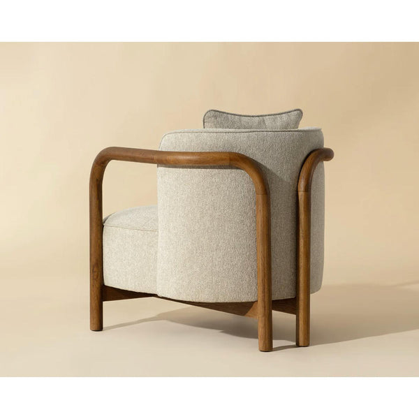 Beatrice Dove Cream Lounge Chair - Chair Detail | Bone & Brass