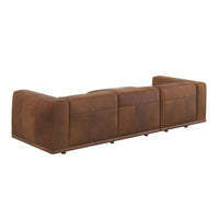 Beau Lucia Tobacco Leather Sectional w/ Chaise - Sectional Detail | Bone & Brass