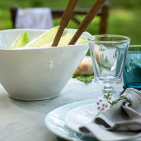 Bee Ceramic Serving Bowl, Ecru or Light Blue - Bowl View | Bone & Brass