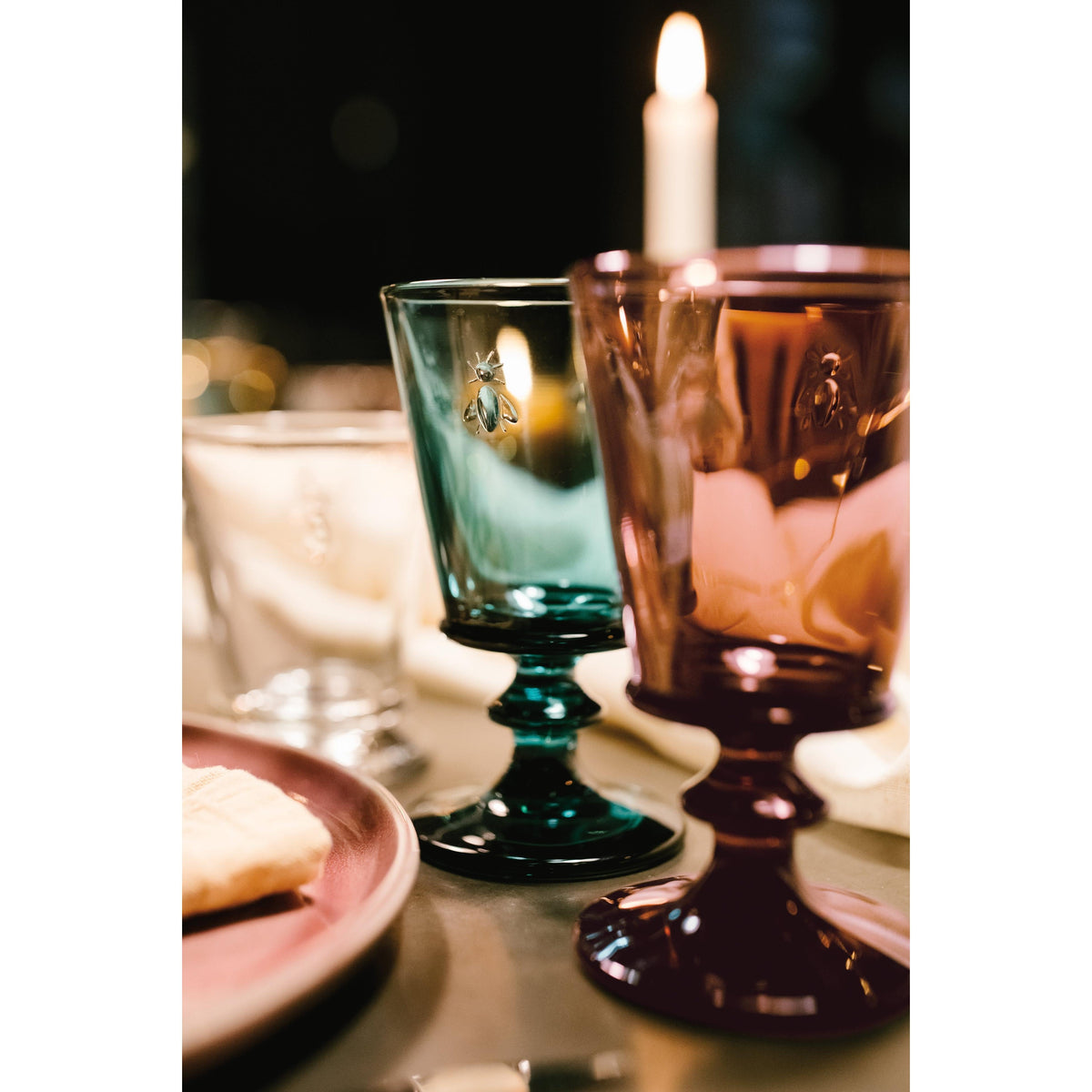 Bee Wine Glass Night Sky Set-6 - Glass Detail | Bone & Brass