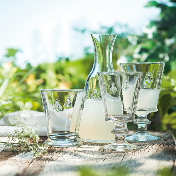 Glass Bee Wine Glasses — Set of 6