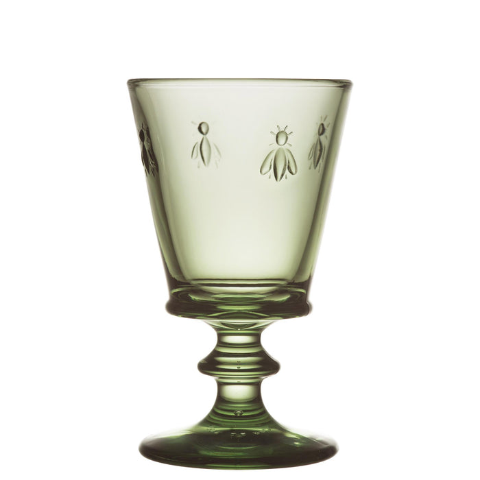 Bee Wine Glass Olive Set-6 | Bone & Brass
