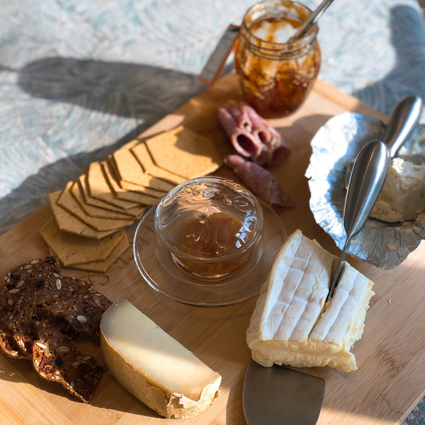 Clear Glass Bee Butter Dish Set