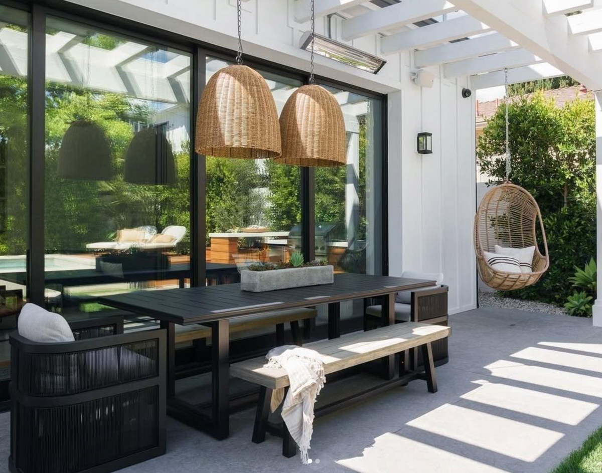 Beehive Outdoor Pendant Large Weathered Natural