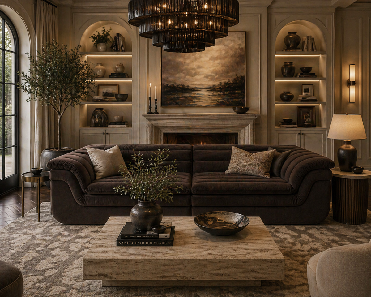 Bello Mink Brown Sofa - Sofa Detail | Bone & Brass