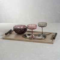 Bellecôte Mink Leather Serving Tray, Large - Tray Top View | Bone & Brass
