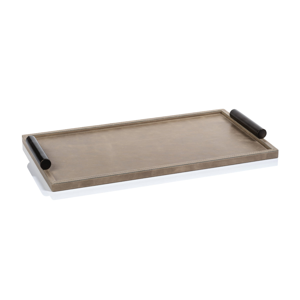 Bellecôte Mink Leather Serving Tray, Large | Bone & Brass