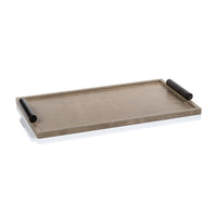 Bellecôte Mink Leather Serving Tray, Large | Bone & Brass
