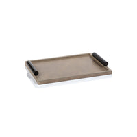 Bellecôte Mink Leather Serving Tray, Small | Bone & Brass