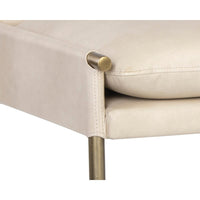 Bellevue Upholstered Bench - Bravo Cream - Bench Detail | Bone & Brass