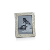 Bengkulu Bone Braided Photo Frame 8x10 | Bone & Brass