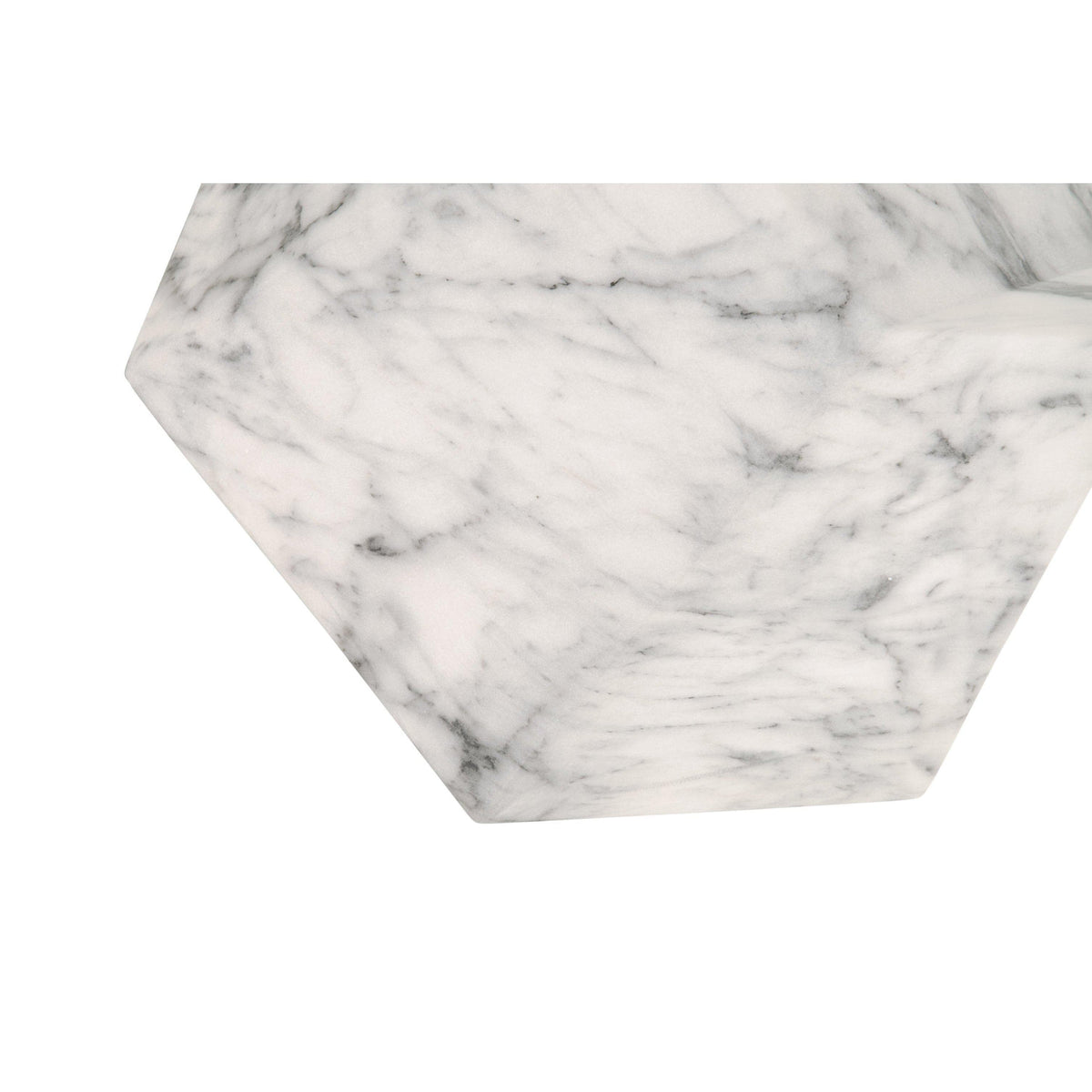 Benjamin Ivory Concrete Accent Table - Table Side View | Bone & Brass