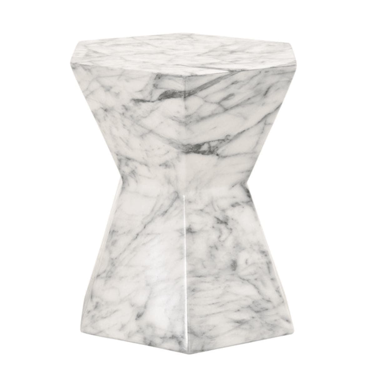 Benjamin Ivory Concrete Accent Table - Table Top View | Bone & Brass
