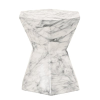 Benjamin Ivory Concrete Accent Table - Table Top View | Bone & Brass