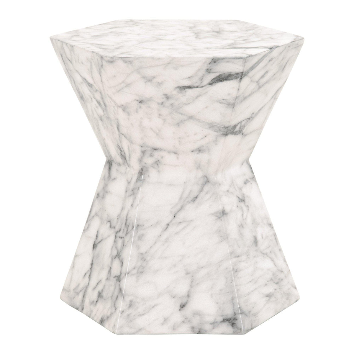 Benjamin Ivory Concrete Accent Table | Bone & Brass