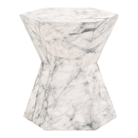 Benjamin Ivory Concrete Accent Table | Bone & Brass