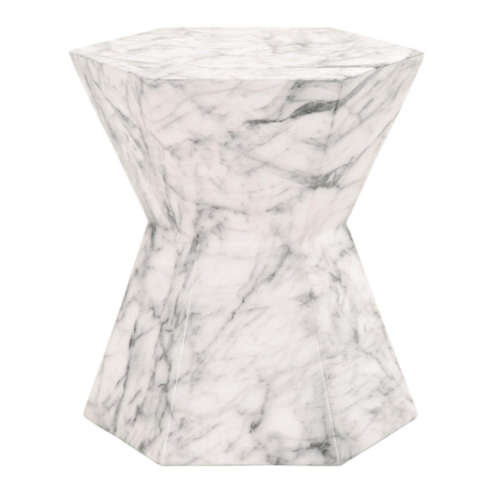 Benjamin Ivory Concrete Accent Table | Bone & Brass