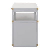 Benji Dove Gray Nightstand - Nightstand View | Bone & Brass