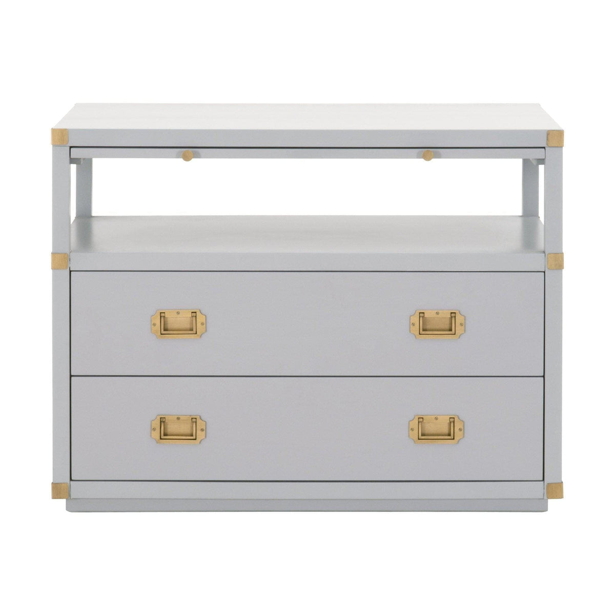 Benji Dove Gray Nightstand | Bone & Brass